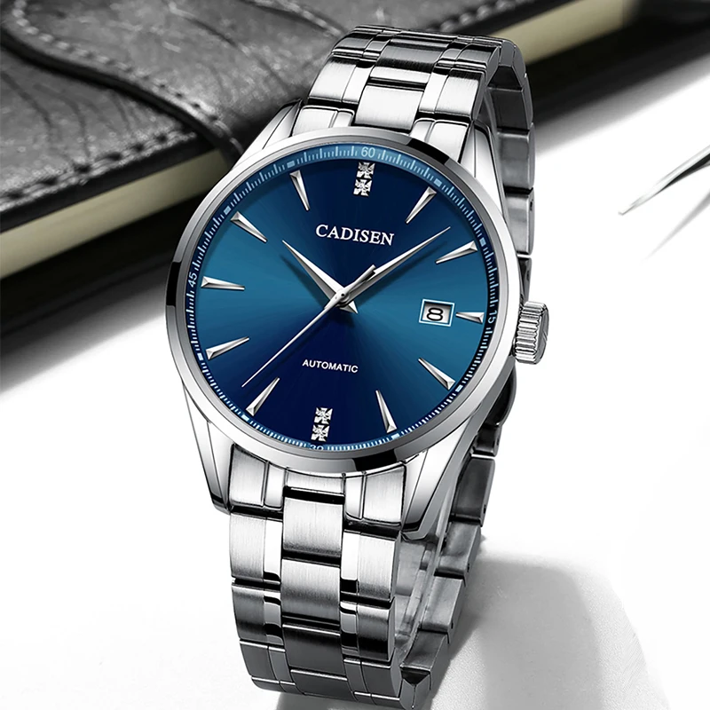 Часы наручные CADISEN Мужские автоматические брендовые Роскошные полностью