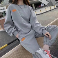 womens two piece casual sports suit spring and autumn 2021 new fashion slimming sweater two piece woman