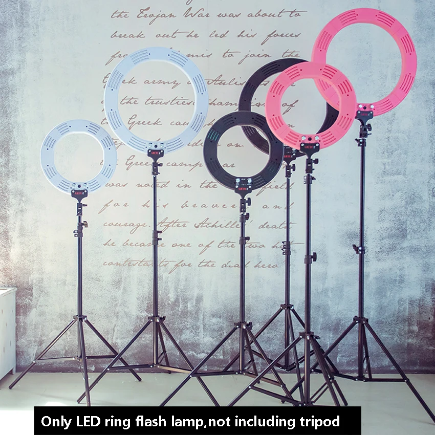 Светодиодный кольцевой светильник 14 дюймов лампа с держателем для телефона