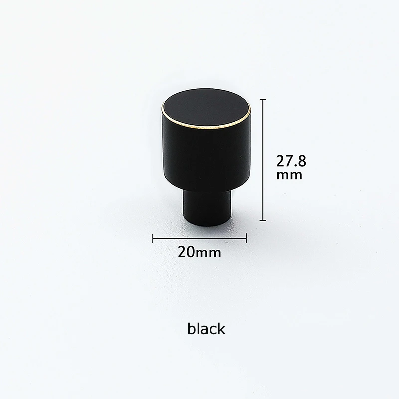 black PVD золото/твердая латунь ручки для мебели шкаф комод Ящик Чемодан ручка с винтами черные ручки - Цвет: black