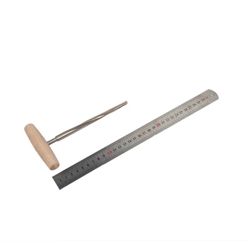 Спиральная Скрипка Peg Hole Reamer 1:30 коническая Высокоскоростная сталь с деревянной