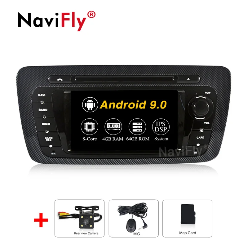 8 ядро ips DSP Android 9,0 Автомобильный мультимедийный dvd плеер радио для Seat Ibiza 6j 2009 2010 2012 2013 с can-bus поддержкой USB, SD карт памяти, WI-FI RDS gps Ibiza - Color: 8Core Camera