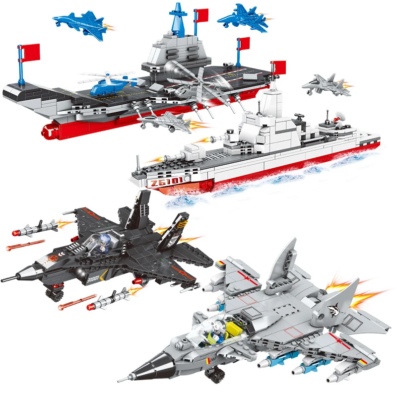 

Building Blocks Compatible With Lego Assembling Small Particle Fighter Building Blocks Toy Carrier Warship Model Children's Gift