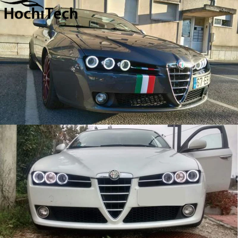 Для Alfa Rome 159 2004 2011 светодиодный периметр фары кольца halo многоцветный RGB ангельские