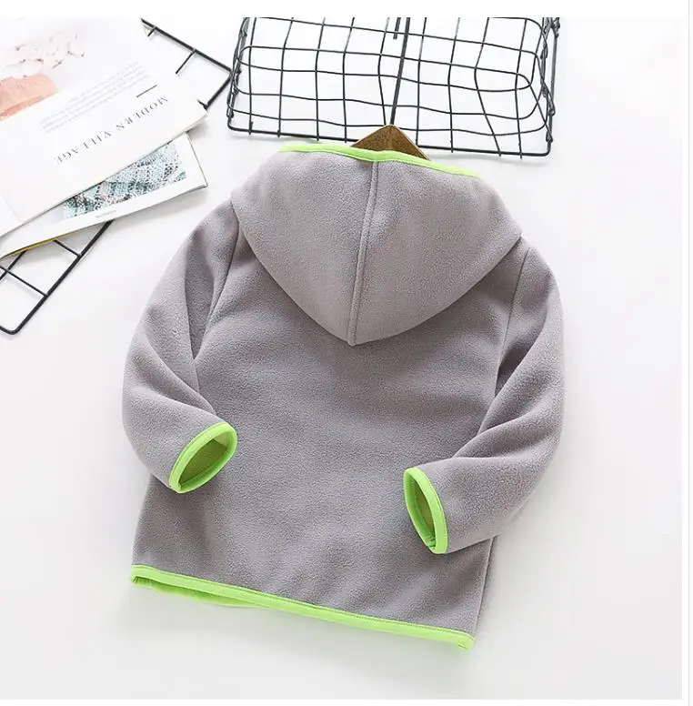 

A fleece cardigan with a hoodie