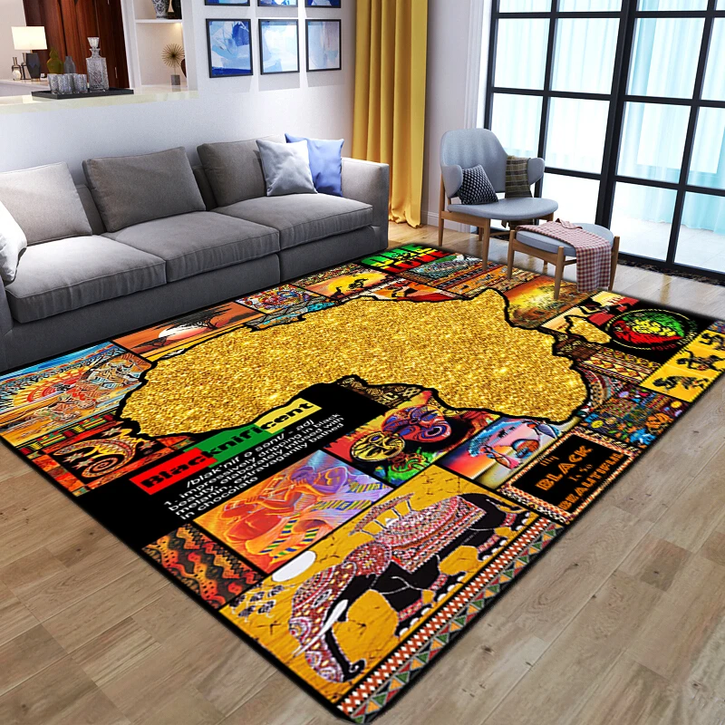 

3D Gorgeous Map Printed Floor Mat Door Mat Soft Flannel Carpets Bedroom Living Room Home Decoration Anti-slip Kids Play Area Rug
