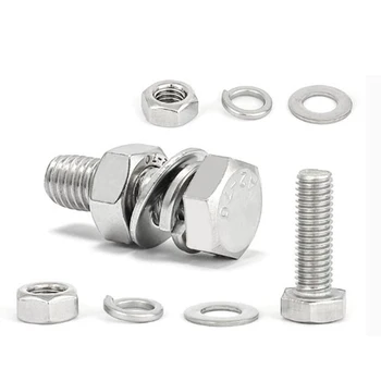 10Sets A2 Stainless Steel M30X200 Hex Socket Cap Head Screw High-Quality Industrial Grade Flat Head Screws Sets With Washer