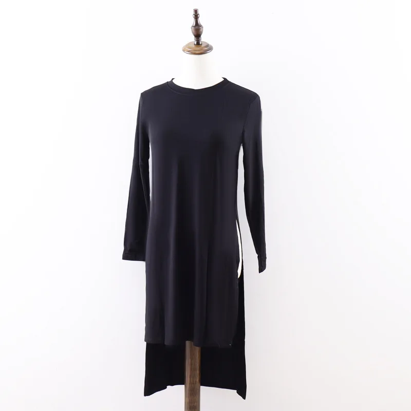 Женская длинная рубашка для йоги свободный танцевальный костюм с Боковым