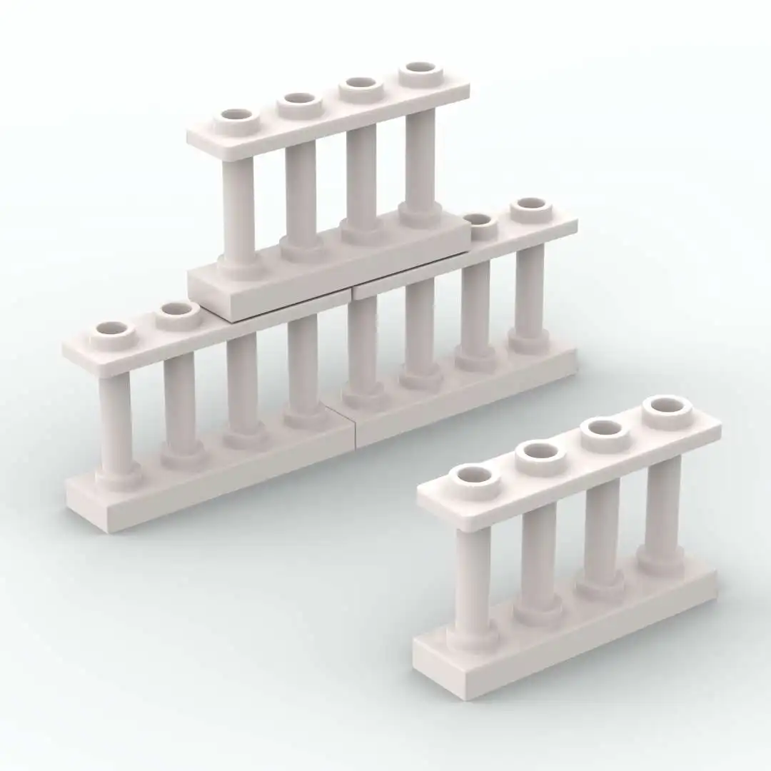 

65pcs Building Block Assembles Particles Bricks Toy Fence 1 x 4 x 2 Spindled with 4 Studs for Kids Children moc Gifts