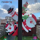 2021 веселое рождественское окно большие наклейки рождественские украшения для дома Настенная стеклянная наклейка 2022 новогодние наклейки декор natal Noel