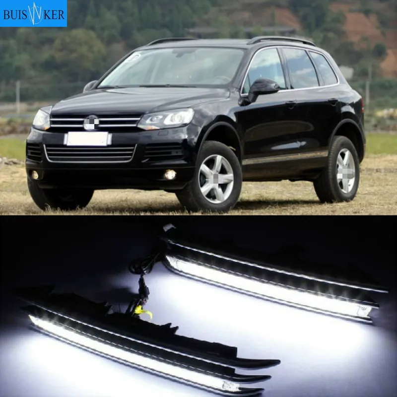 

LED Daylight For VW Touareg 2011 2012 2013 2014 2015 with Turn Signal & Dimmed Function DRL Lamp