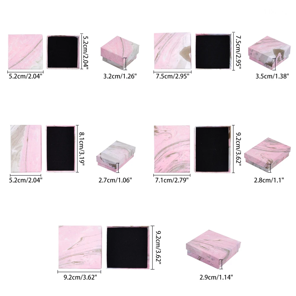 Бумажные картонные коробки для ювелирных изделий упаковочные рождественские