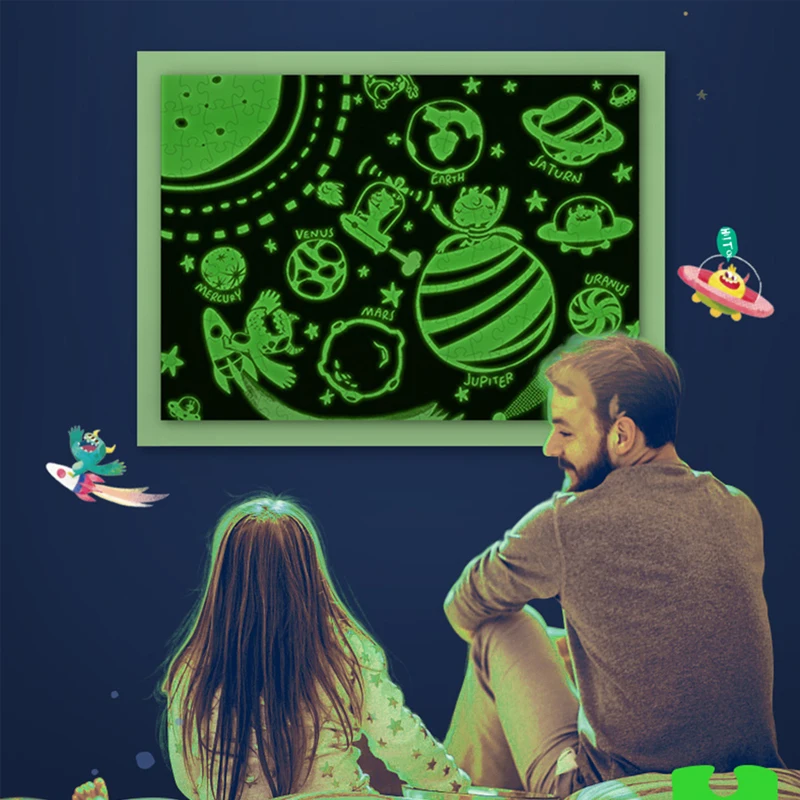 Детская большая игра головоломка 96 + штук детские игрушки светится в темноте