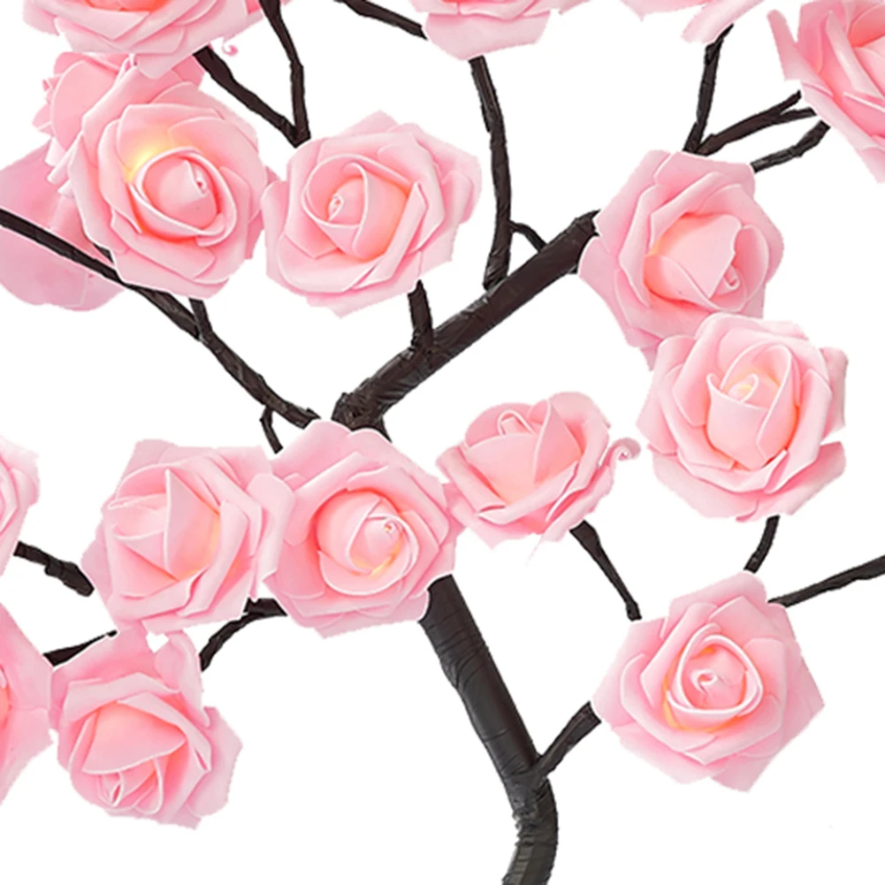 

LED Table Lamp Lights Rose Flower Tree USB Night Lights Home Decoration Parties Xmas Christmas Wedding Bedroom Decor