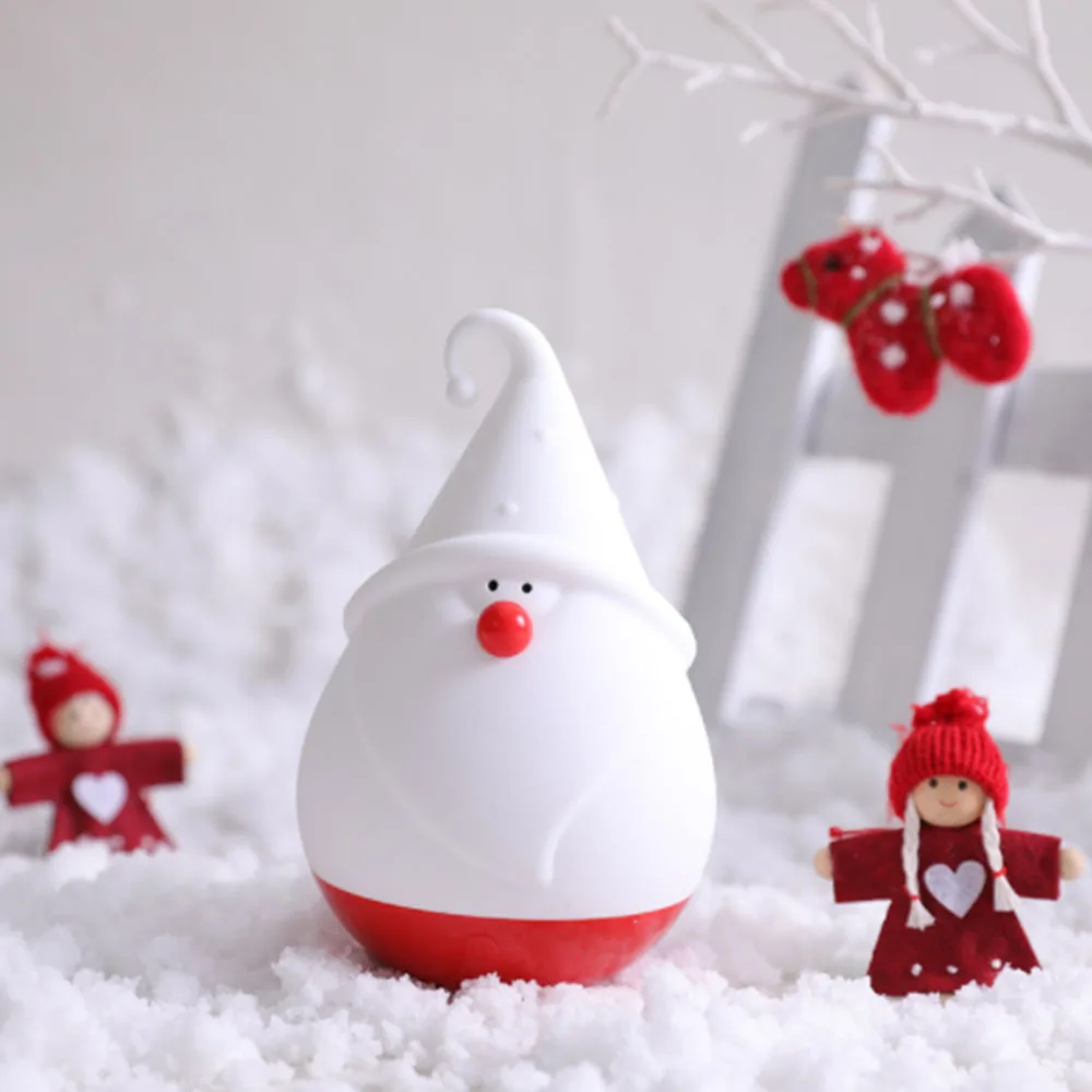 

Christmas Snowman Shape Night Light Third gear Changeable Night Lamp Silicone Pat Light Christmas Tree Decor Light Sleep Lamp