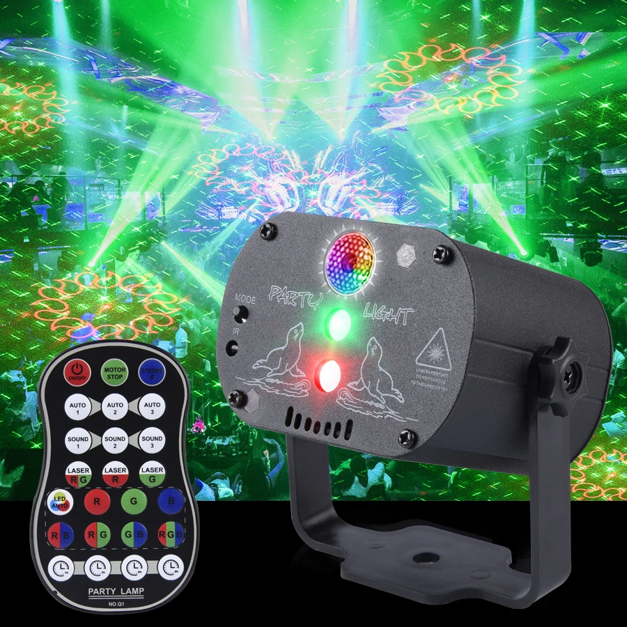 Светодиодный RGB прожектор для дискотеки USB зарядка праздничный сценический