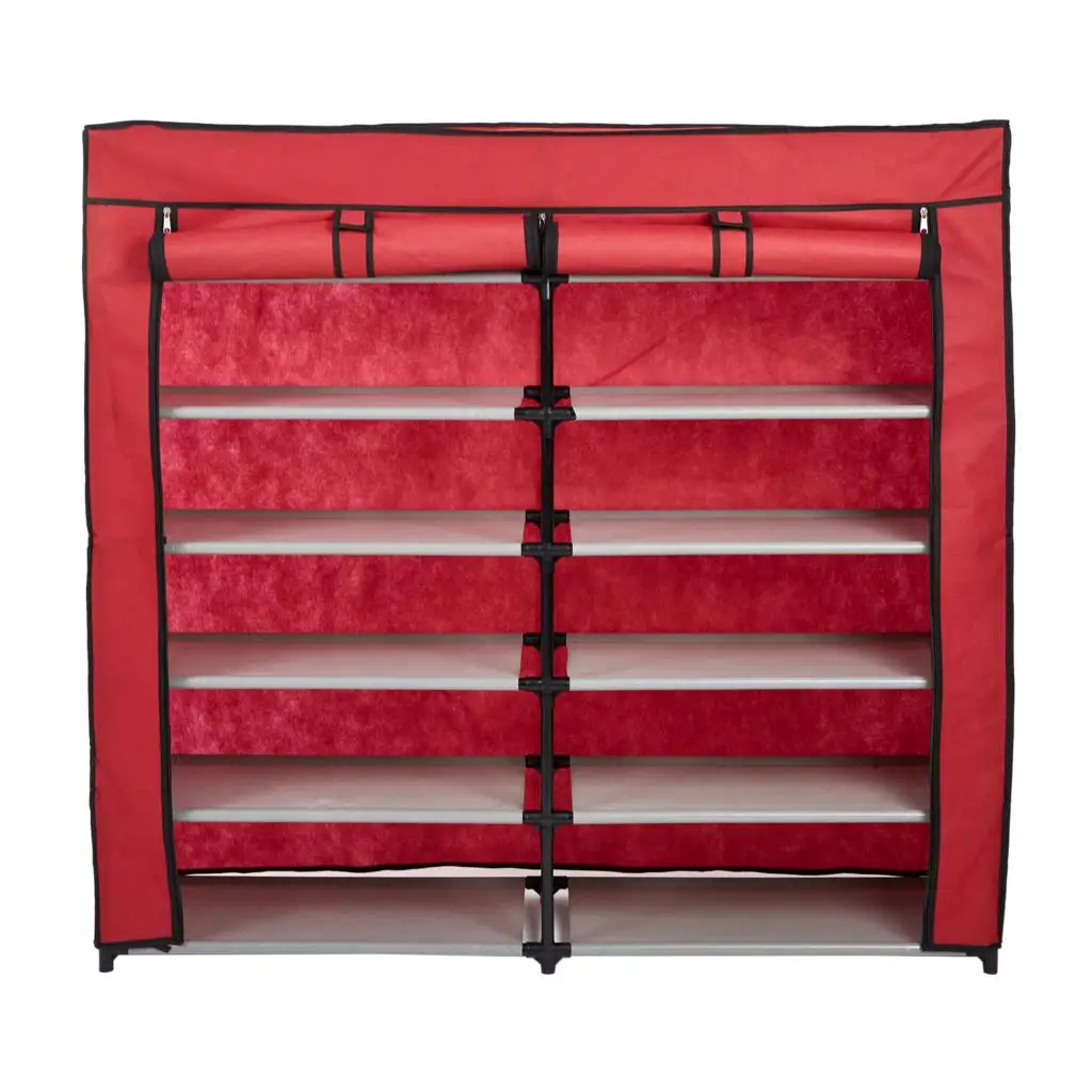 

6-Tier 36 Pair Shoe Rack Shoe Organzer with Dustproof Non-woven Fabric Cover