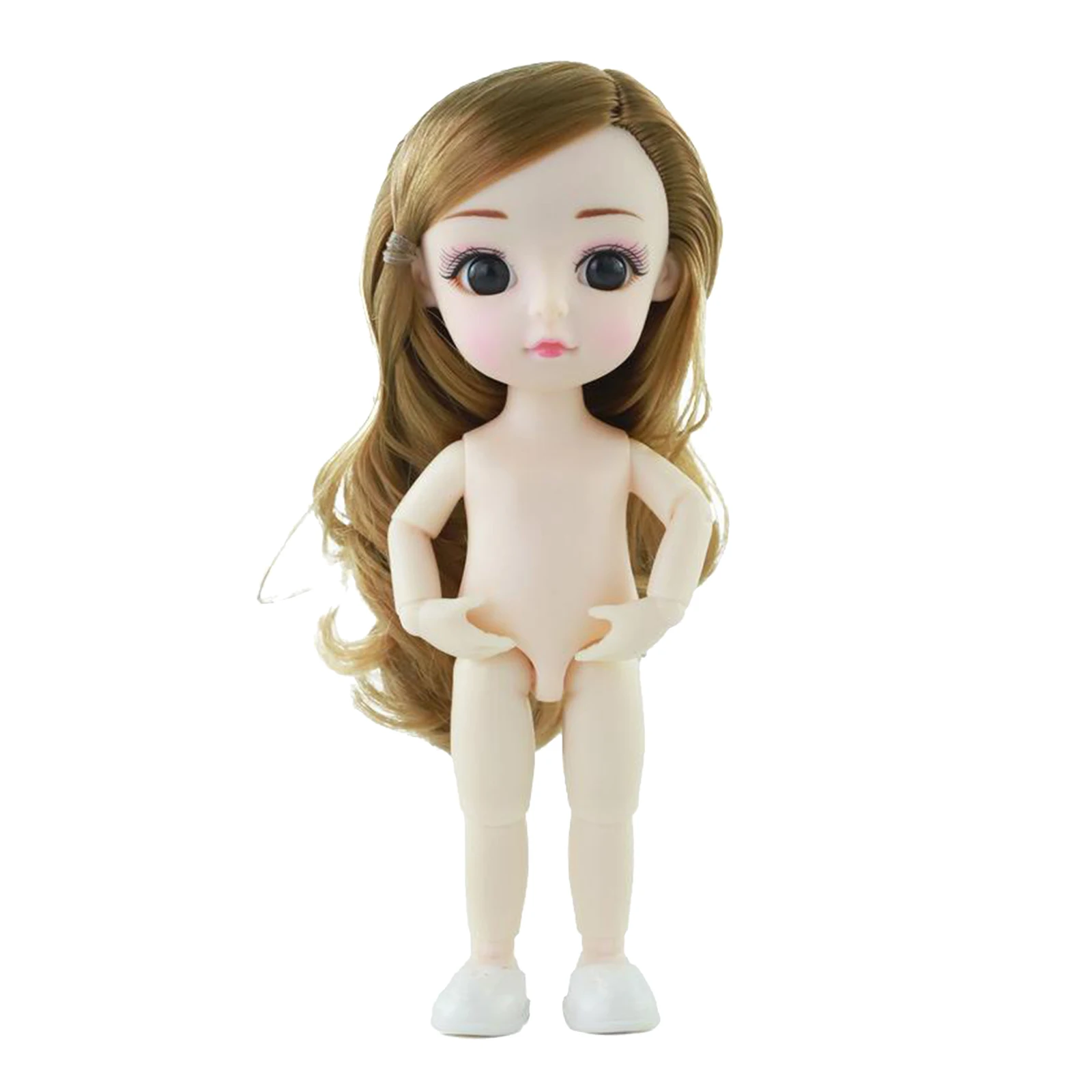 

16cm Mini Doll with Wigs and 13 Movable Joints Adorable 6.3inch Girl Doll for Kids Pretend Play Dolls Birthday Xmas Gift