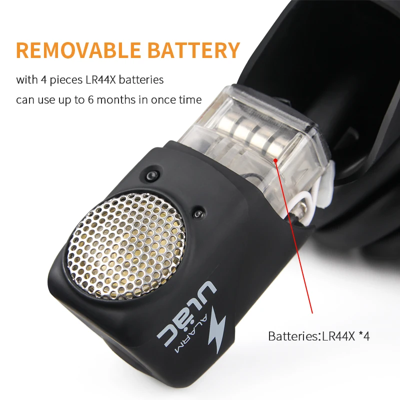 ULAC велосипедный замок 110 дБ электронный с сигнализацией стальной кабелем