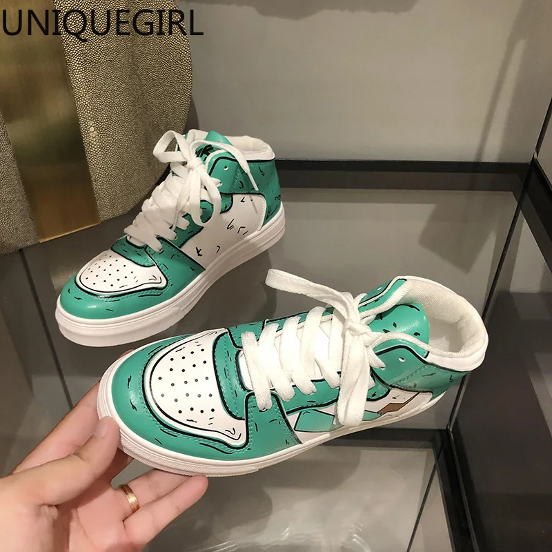 Бархатная детская обувь с высоким берцем синего и красного цвета Женская осенне