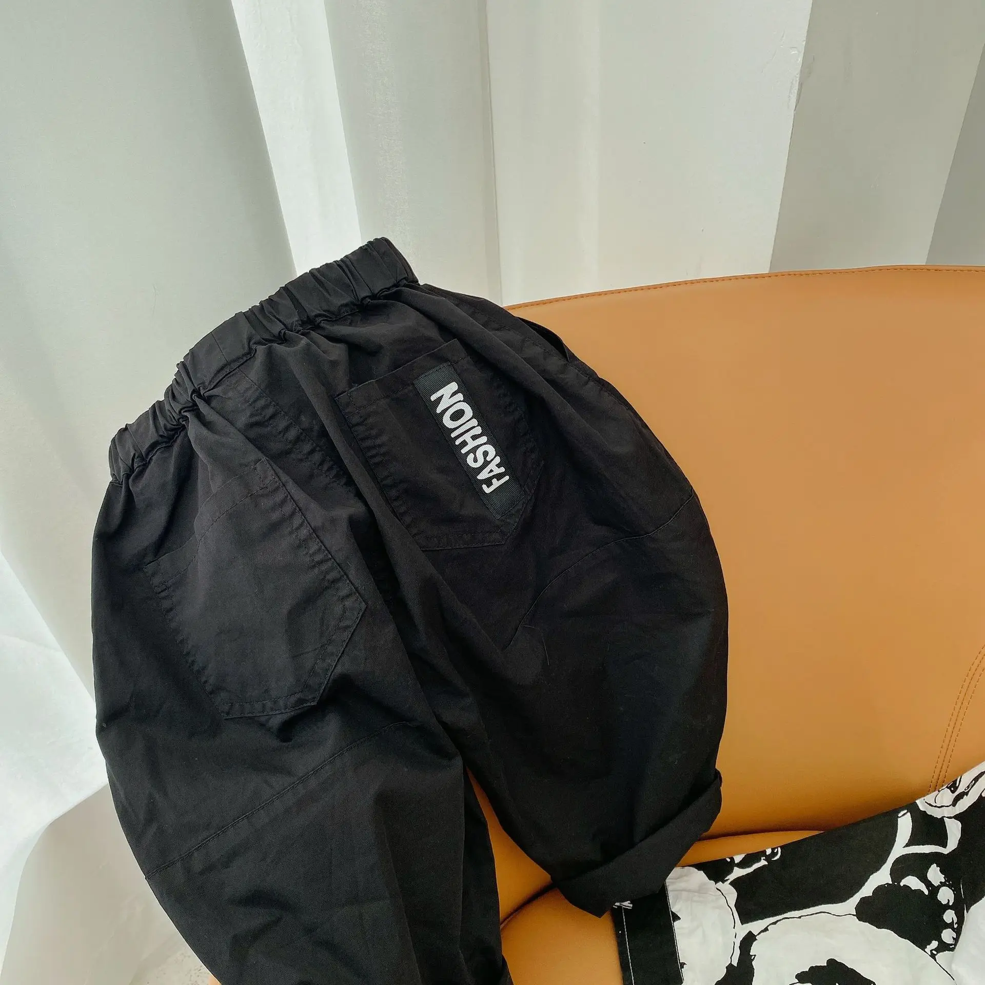 

Брюки для маленьких мальчиков, Новинка весна-лето 2021, Детские хлопковые брюки, повседневные свободные шаровары, брюки для мальчиков 2-8 лет, Д...