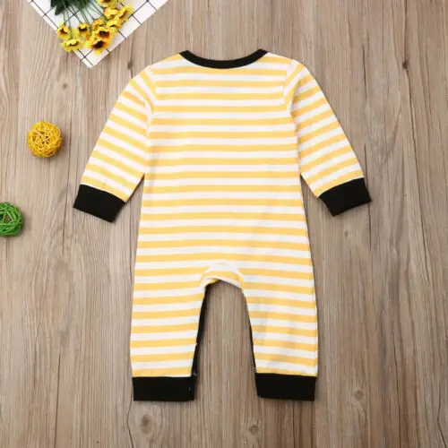 Комплект одежды для новорожденных Топ с длинным рукавом и брюки в полоску