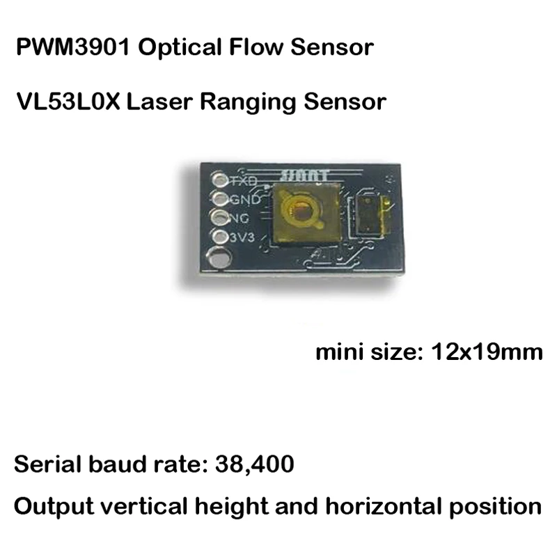 Встроенный модуль оптического датчика потока PMW390 VL53L0X время полета(ToF) Лазерный диапазон RC FPV Дрон паря доска мини