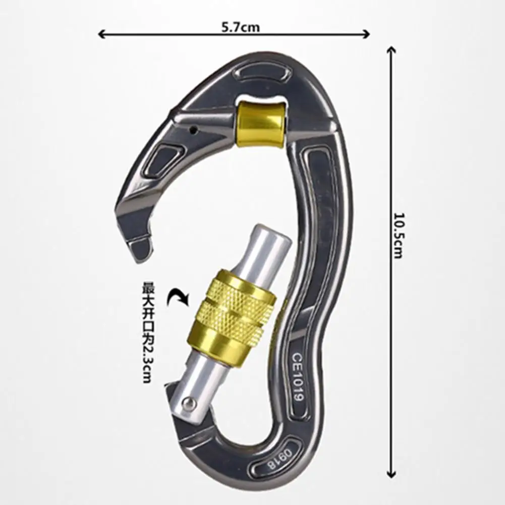 Скалолазание противоскользящая веревка главный замок Рыба Форма Карабин Зажим