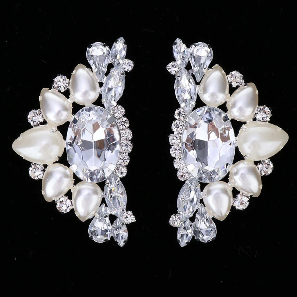 2 шт. свадебные туфли для невесты Декоративные искусственные жемчужины на