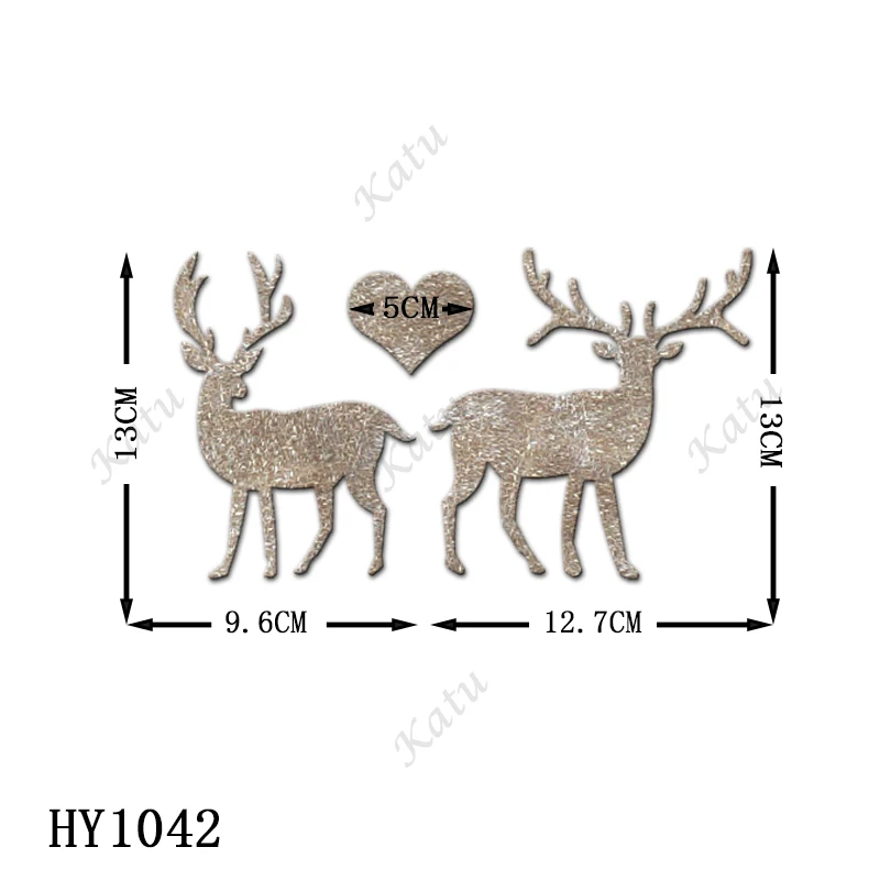 

Christmas Elk Cutting dies - New Die Cutting And Wooden Mold,HY1042 Suitable For Common Die Cutting Machines On The Market.