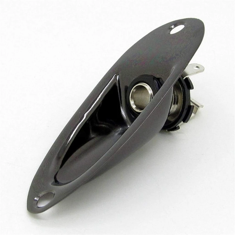 Черный лодка Стиль 1/4 дюйма гитарный звукосниматель разъем вход/выход розетка