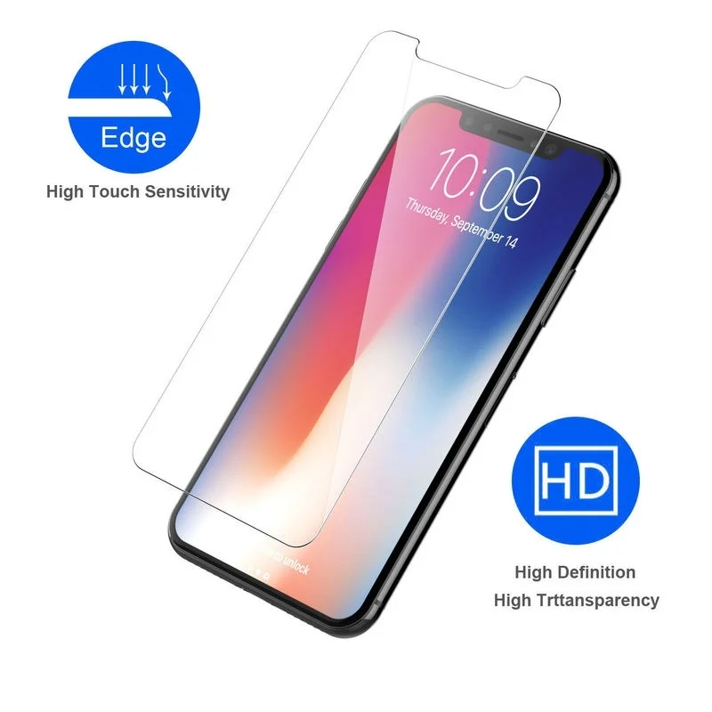 Высококачественное закаленное стекло для Iphone X/XS XR XS Max Защитная пленка экрана