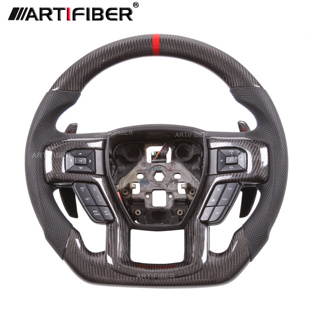 

100% Real Carbon Fiber Steering Wheel for Ford F-150 / Raptor