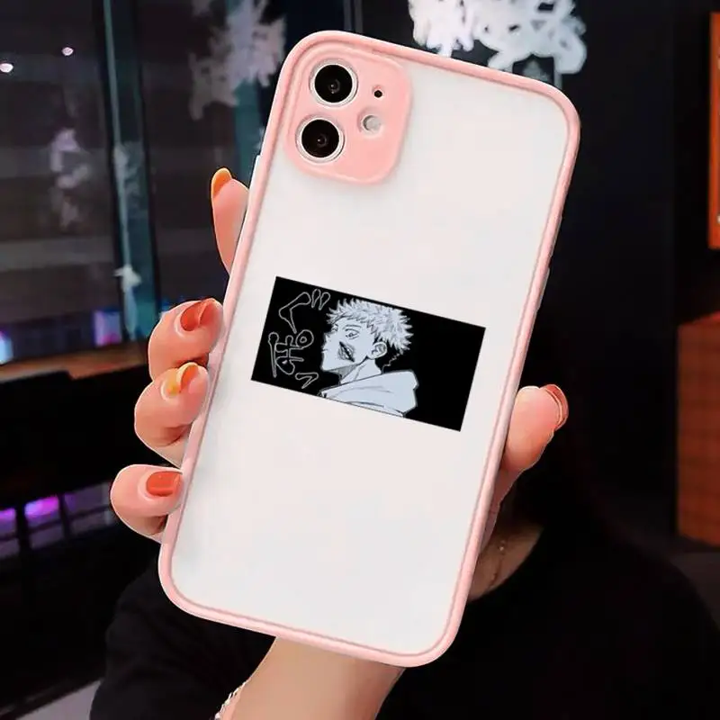 

Japan anime Jujutsu Kaisen Phone Case matte transparent For iphone 7 8 11 12 plus mini x xs xr pro max cover