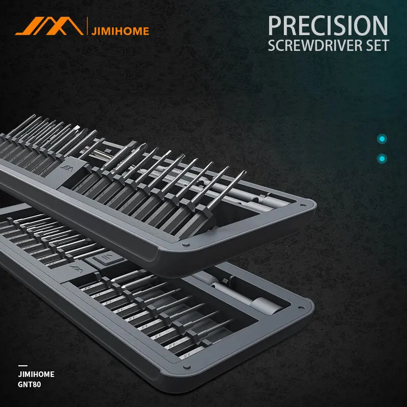 

JIMI JM-GNT80 80 в 1 прецизионные отвертки, многофункциональный ремонтный отвертка для самостоятельного ремонта, 72 шт S2 сверла с 2 стержнями