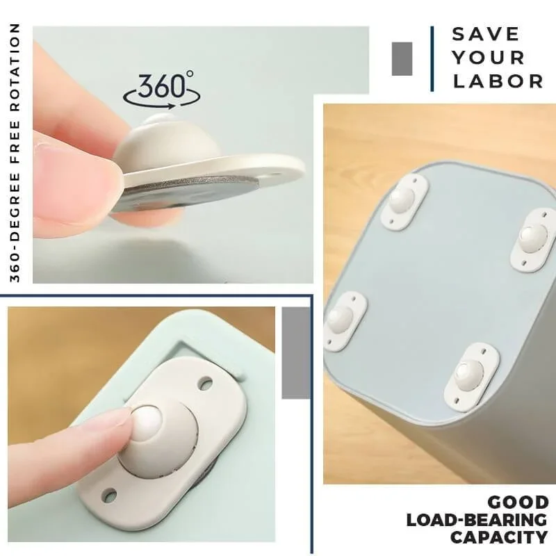 

Paste Type Universal Pulley Adhesive Pulley Storage Box Pulley Can Self-adhesive Pulley Home No Noise No Scratches Box