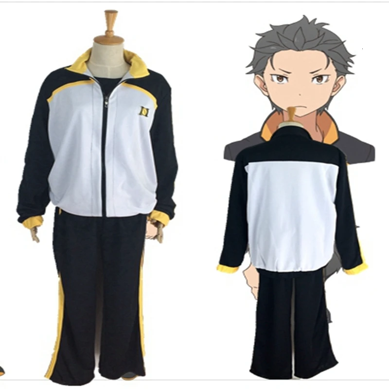 Костюм для косплея Re: Zero kara Hajimeru Isekai Seikatsu Субару Нацуки куртка и длинные штаны