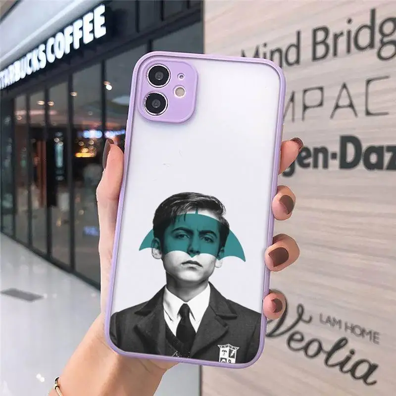 

Umbrella Academy Phone Case purple matte transparent For iPhone 7 8 x xs xr 11 12 pro plus max mini Clear Funda