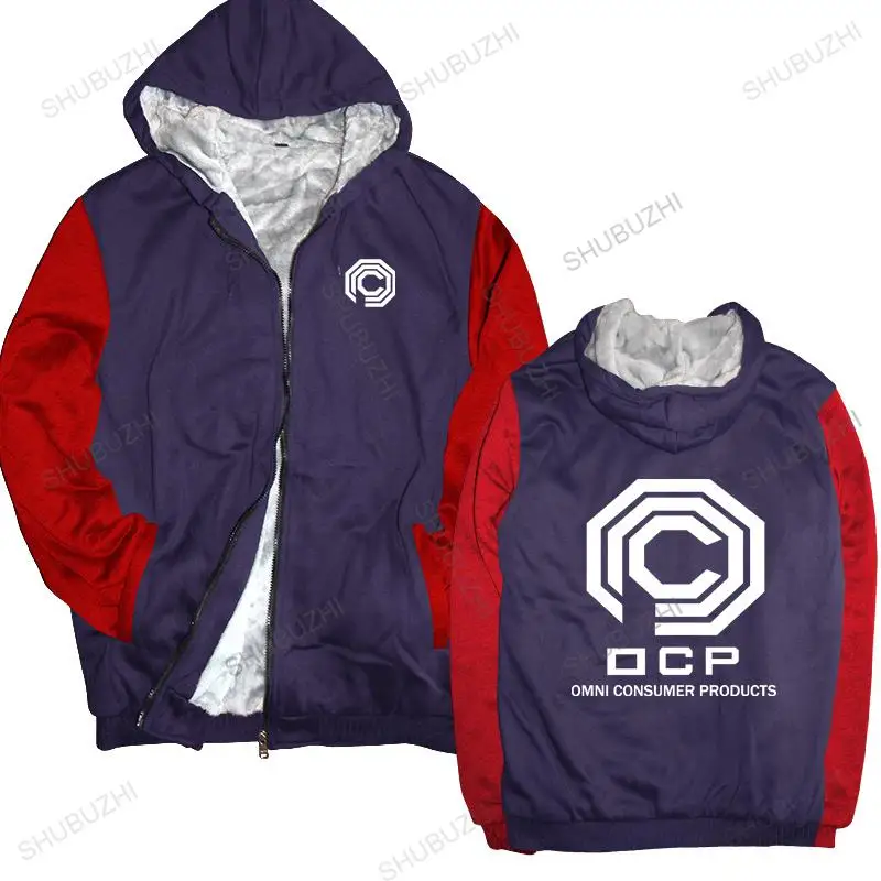 

new arrived men hoodies winter Robocop OCP Classic Movie Logo jacket ED209 Retro Vintage Original brand hoodie warm jacket