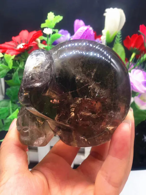 Натуральный кварцевый хрусталь чай хрустальный череп резьба орнамент