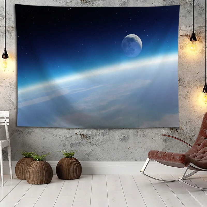 

Clouds Planet Wall Hanging Tapestry Boho Decoration Home Decor Tapestries Custom Logo For Party Festival Gifts Wall Carpet