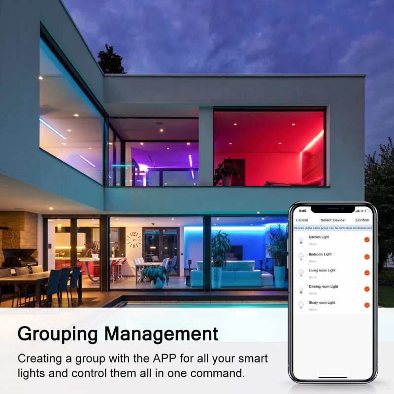 

GU10/GU5.3 WiFi RGB Smart LED Light Bulb App Control Smart Life Voice Control For Alexa Google Home IFTTT Smart Home Control