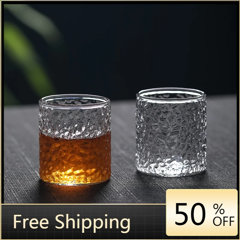 

Прозрачные бокалы для вина маленькие винтажные бокалы для воды Одиночная чайная чашка ручной работы винная чашка Небьющийся Бокал Для Виск...