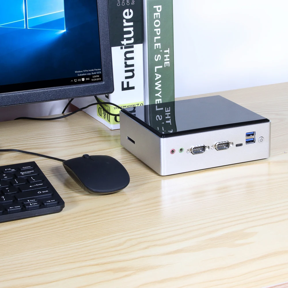 Мини ПК Linux Windows 10 Intel Core i5 4200U cpu DDR3L mSATA 2* LAN 2* RS232 4* usb type-C HDMI VGA WiFi Bluetooth микро компьютер
