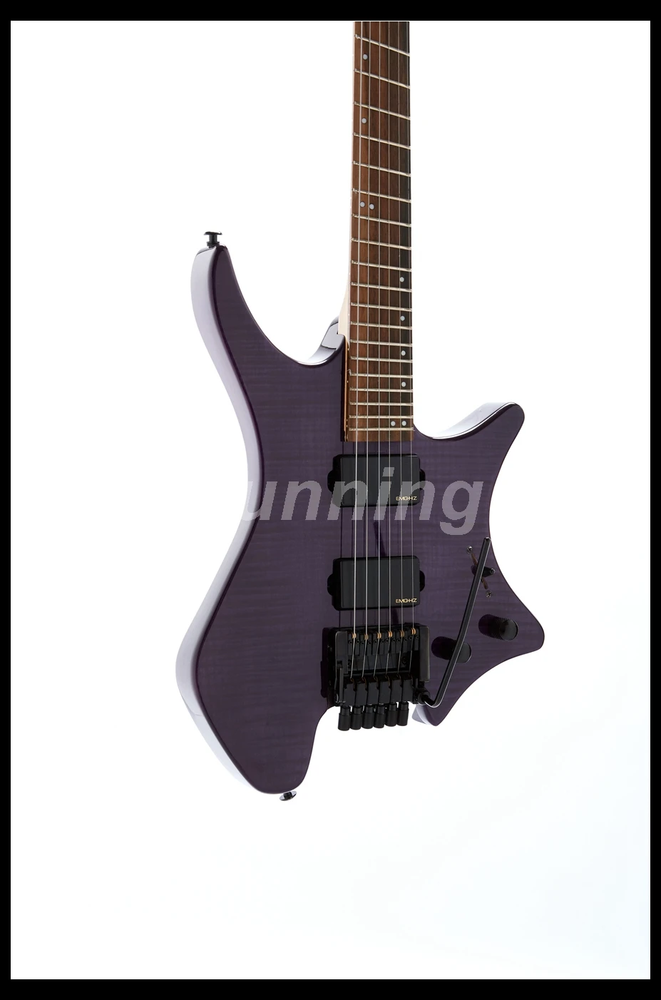 Высокое качество безголовая гитара цельный корпус из красного дерева