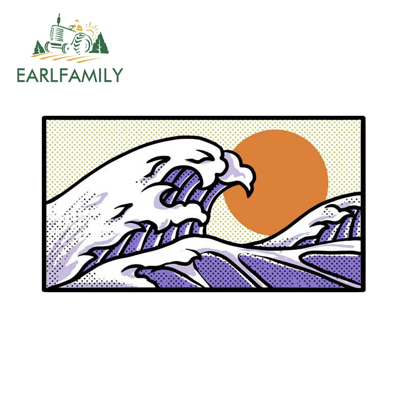 

EARLFAMILY 13cm x 7.1cm The Wave Japan Anime Sign Sticker Decal Vinyl Cartoon Car Stickers