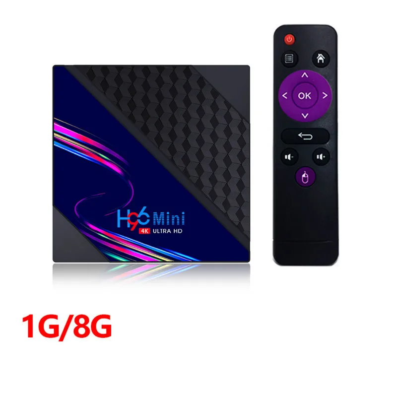 

H96 Mini V8 RK3328, Android 10,0, 1080P, 4K, 3D , Wi-Fi 2,4