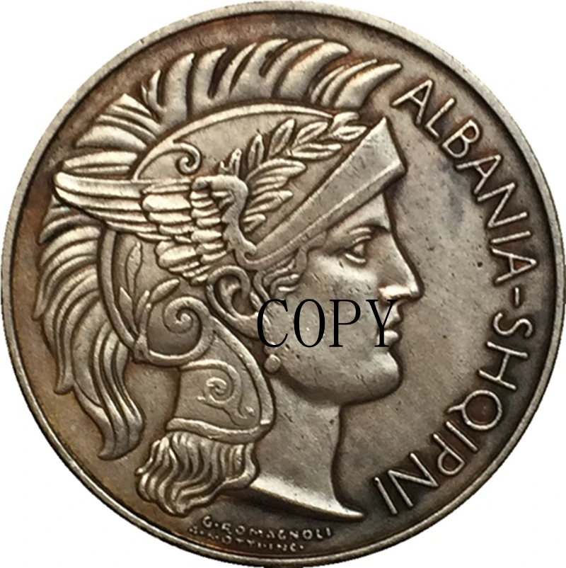 Копия монеты Албания 1927 1 Frang Ar 23 мм|copy|copy coinscopy 1:1 |