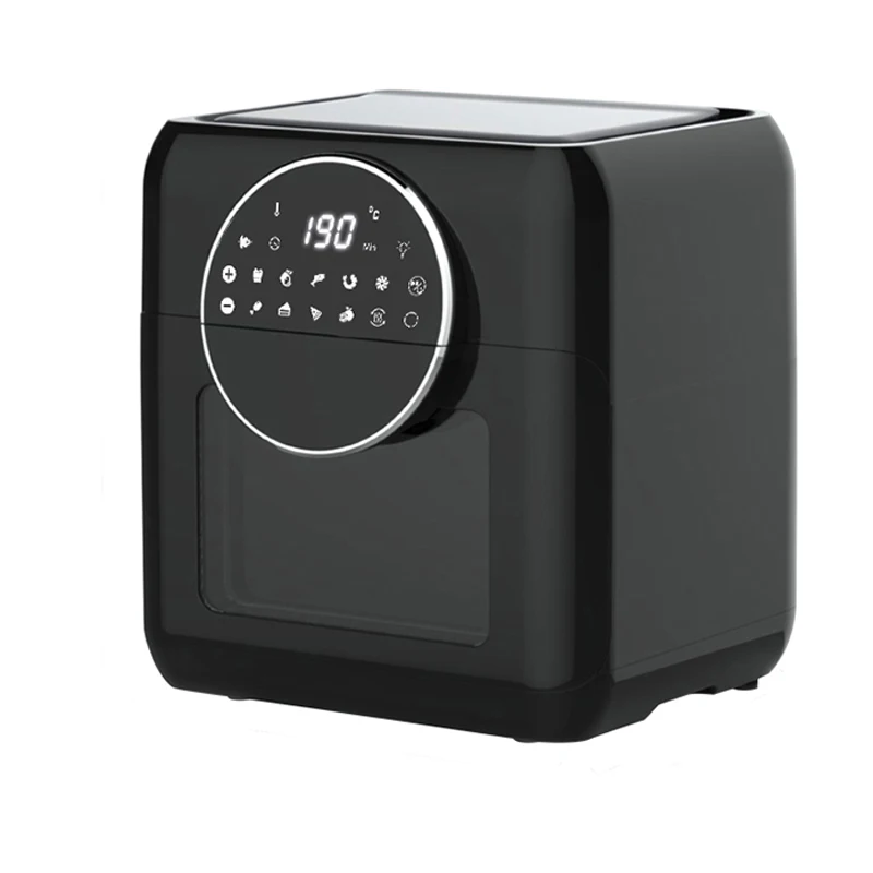 Beste 1500W Air Friteuse 10L Capaciteit Pizza Olie-Gratis Zout-Gratis Kookgerei Touch Screen Elektrische Friteuse Led Touch Screen Panel Lucht Friteuse