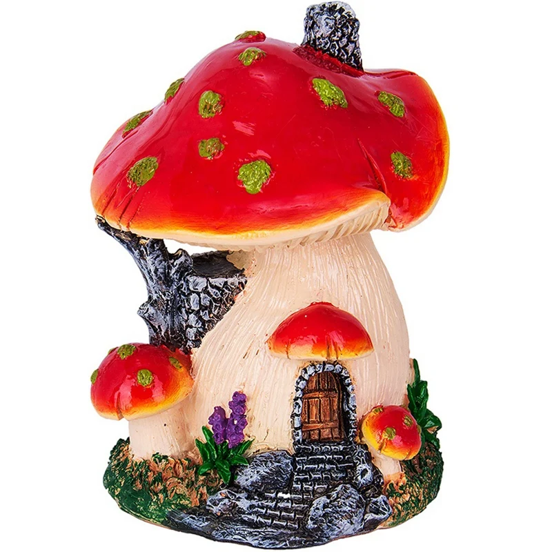 Миниатюрный Ландшафтный домик Ankoow в виде красных грибов сказочный декоративные